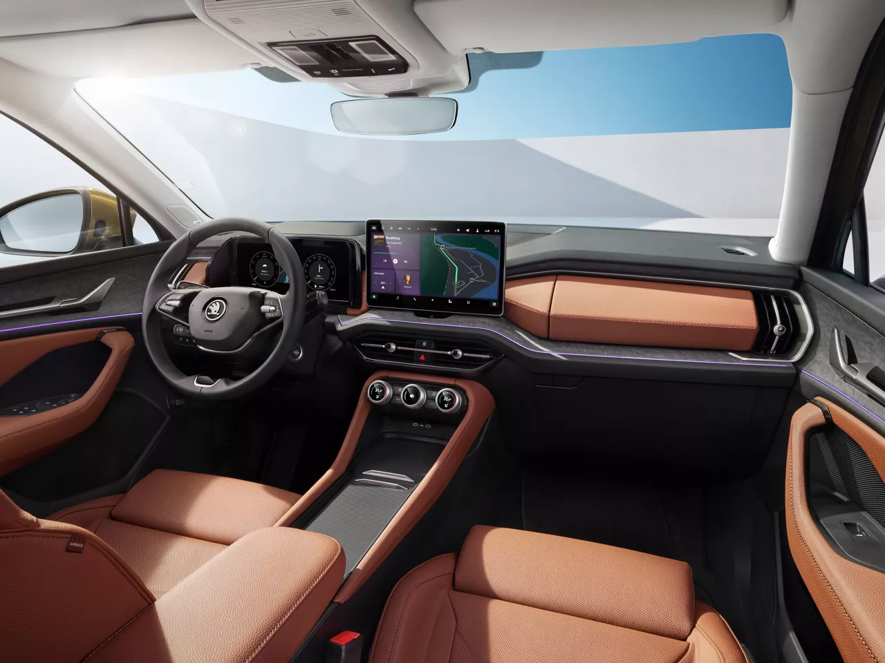 Skoda Kodiaq dashboard telefoonhouder montage