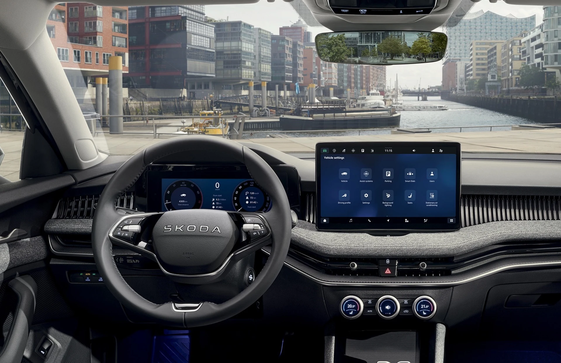 Skoda Superb dashboard telefoonhouder montage